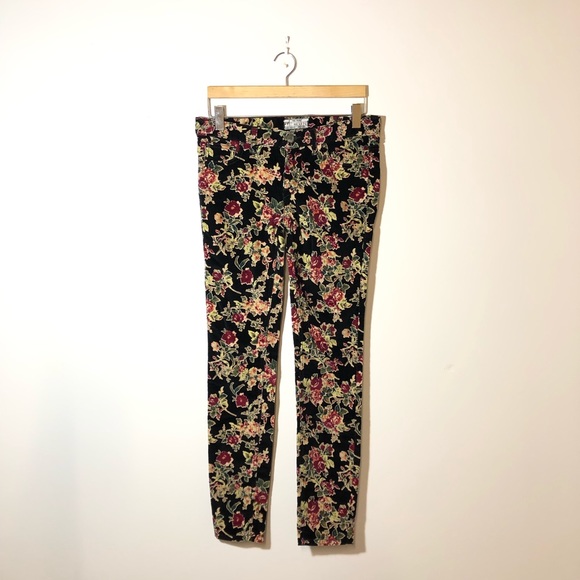 Free People Floral Corduroy Pants Size 27 - Picture 3 of 6